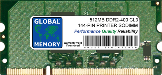 512MB DDR2 144-PIN SODIMM MEMORY RAM FOR PRINTERS (CC416A , DELL , 317-5645 , CE483A , MDDR2-512)